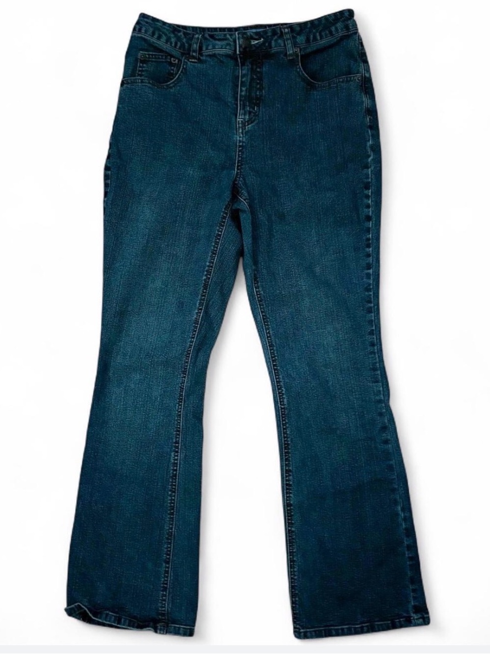Dark Wash High-Waisted Flare Jeans Short
